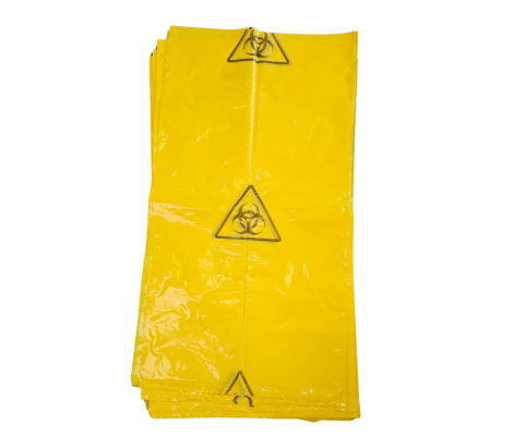 Biohazard Bags Yellow 990mm X 530mm Pack 50