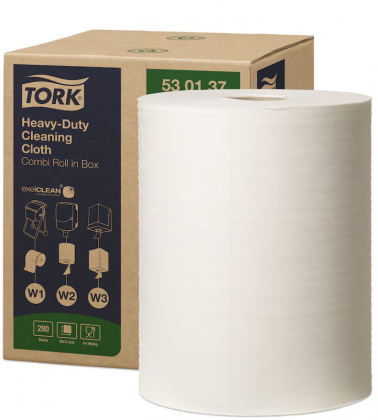 Tork Heavy Duty Cleaning Cloth Combi Roll W1/W2/W3