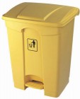 Heavy Duty Pedal Bin 68L - Yellow