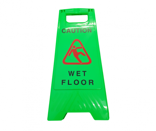 Sign - Caution Wet Floor - Green