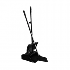 Lobby Upright Dustpan & Brush Set Black 