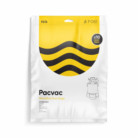 F061 Pacvac Microfibre Bags 10 Pack