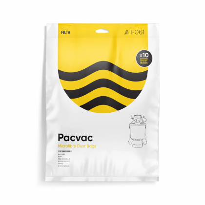 F061 Pacvac Microfibre Bags 10 Pack