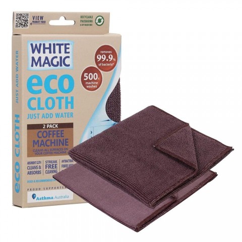 White Magic Eco Cloth Coffee Machine All Surfaces - 2 Pack