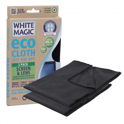 White Magic Eco Cloth Screen & Lens 30 X 30cm - 2 Pack