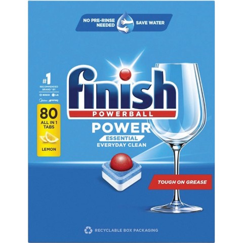 Finish Power Lemon Sparkle Dishtabs 80pk